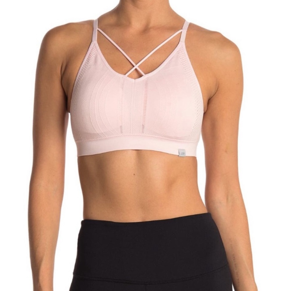 NWT Marika Pink Strappy Athletic Sports Bra Workout Athleisure Yoga Pilates XS